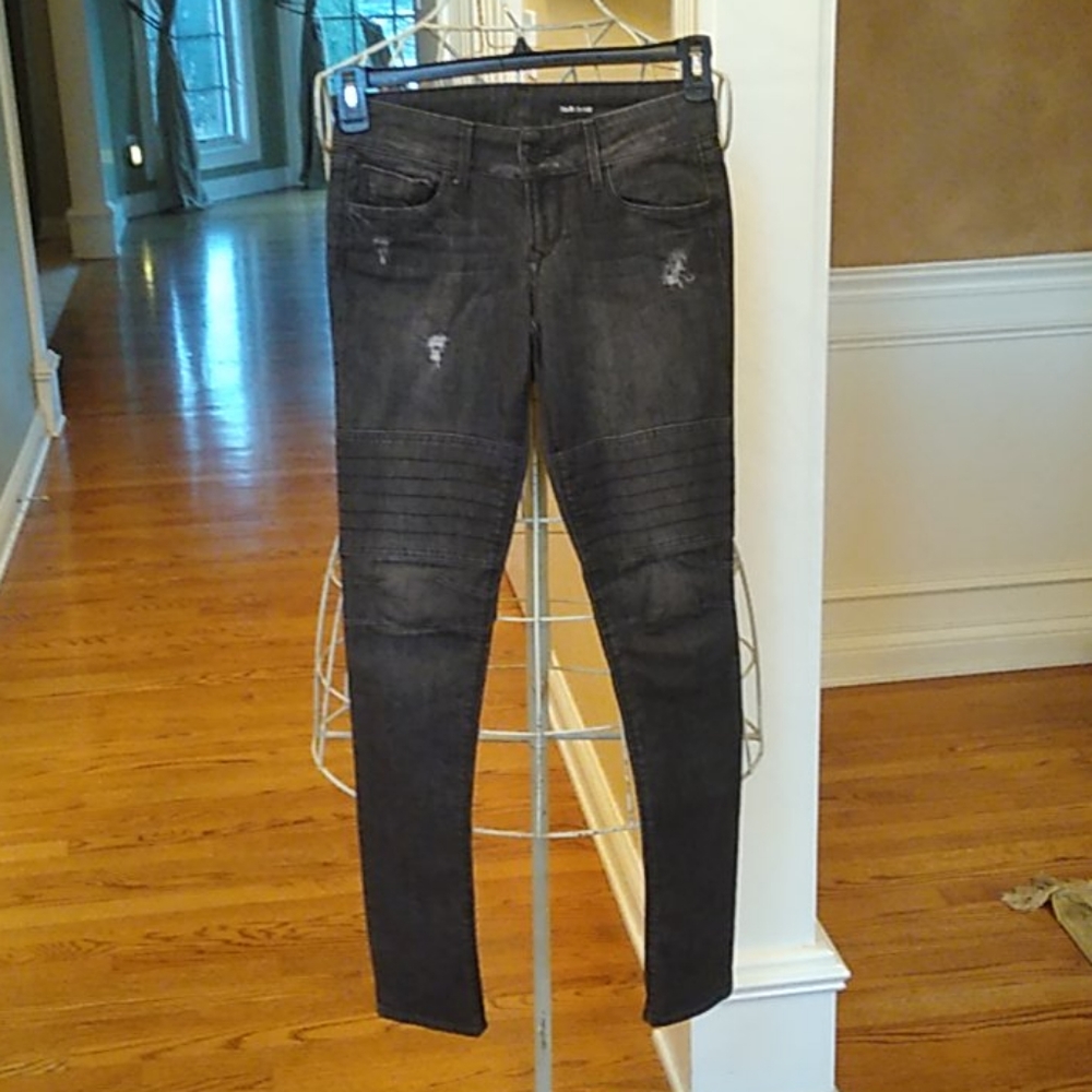 Black Orchid Moto Distressed Jeans